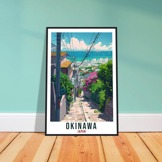 Okinawa Travel Print Japan Home Decoration Wall Art Gift Wall Hanging Art Lover Japanese Artwork Japan Okinawa Travel Poster City Print
