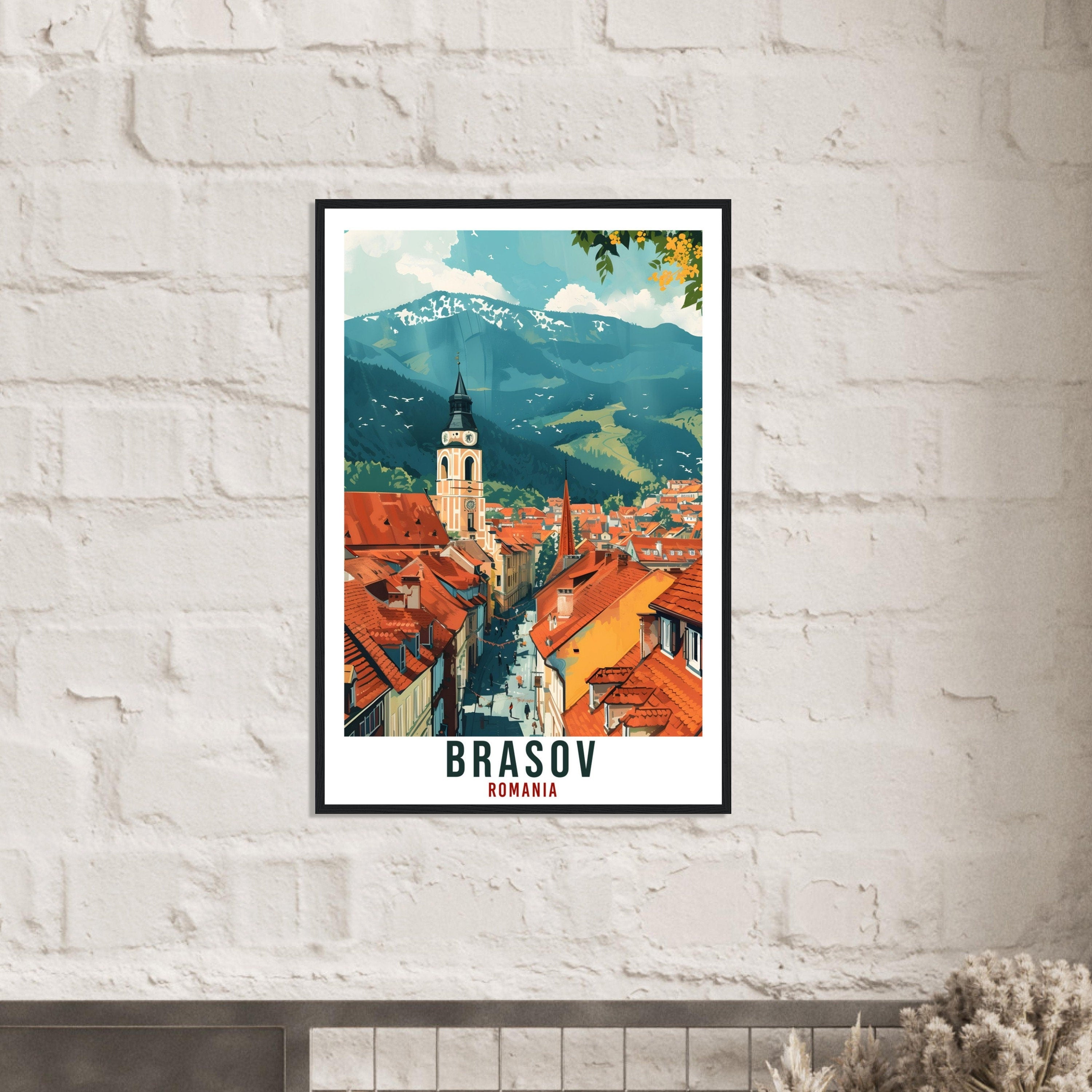 Brasov Travel Print Romania Wall Art Brasov Wall Hanging Home Décor Brasov Gift Art Lovers Romania Artwork Gift Print Brasov Landmark Poster