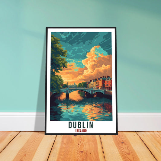 Dublin Travel Print Ireland Home Decoration Irish Dublin Wall Art Gift Wall Hanging Art Lover Irish Artwork Ireland Dublin Travel Poster