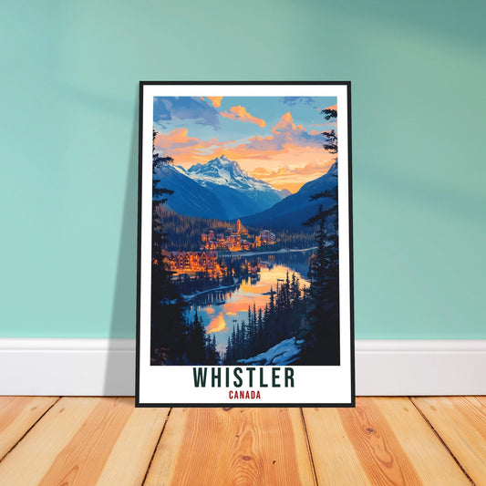 Whistler Travel Print Canada Home Decor Whistler Wall Art Wall Hanging Art Lover Whistler Canadian Artwork Travel Poster British Columbia