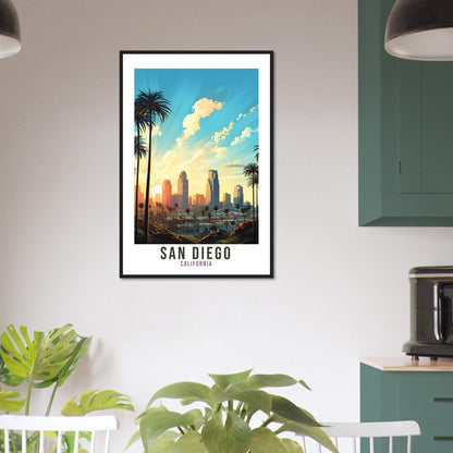 San Diego Travel Print San Diego California Wall Art San Diego Travel Poster Home Decor San Diego Art Lovers Gift San Diego Travel Art