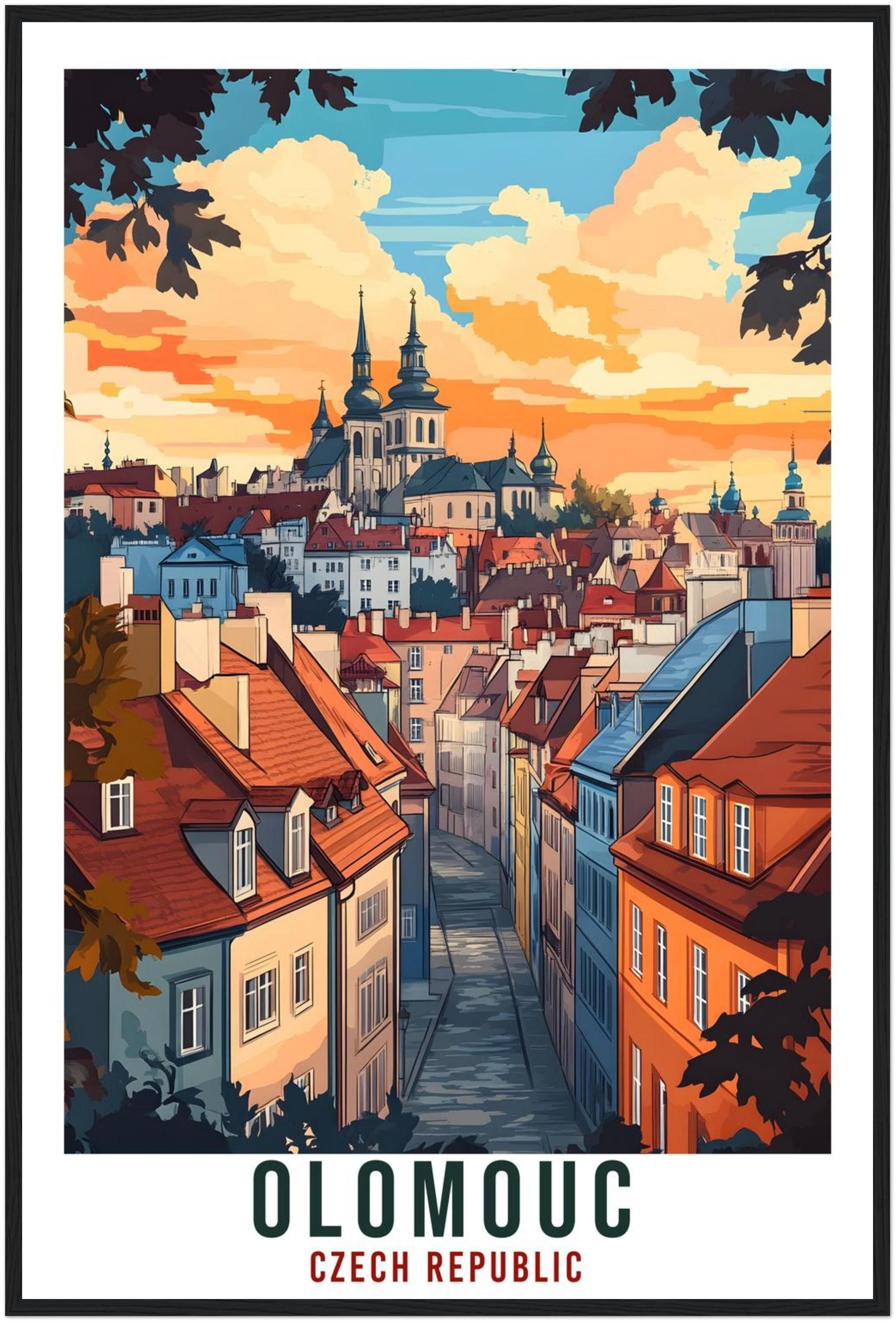 Olomouc Travel Print Czechia Home Decor Olomouc Wall Art Gift Wall Hanging Art Lover Olomouc Czech Republic Artwork Travel Poster Travel Art
