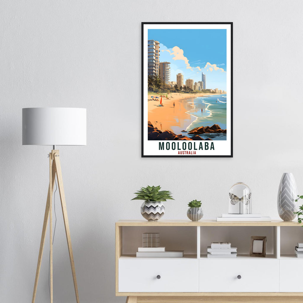 Mooloolaba Travel Poster Wall Art Mooloolaba Australia Home Décor Artwork Wall Hanging Mooloolaba Travel Print Australian Art Lovers Gifts