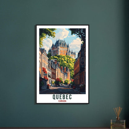 Quebec City Travel Print Canada Home Decor Quebec Wall Art Gift Wall Hanging Art Lover Quebec Canadian Artwork Travel Poster Canada Artwork