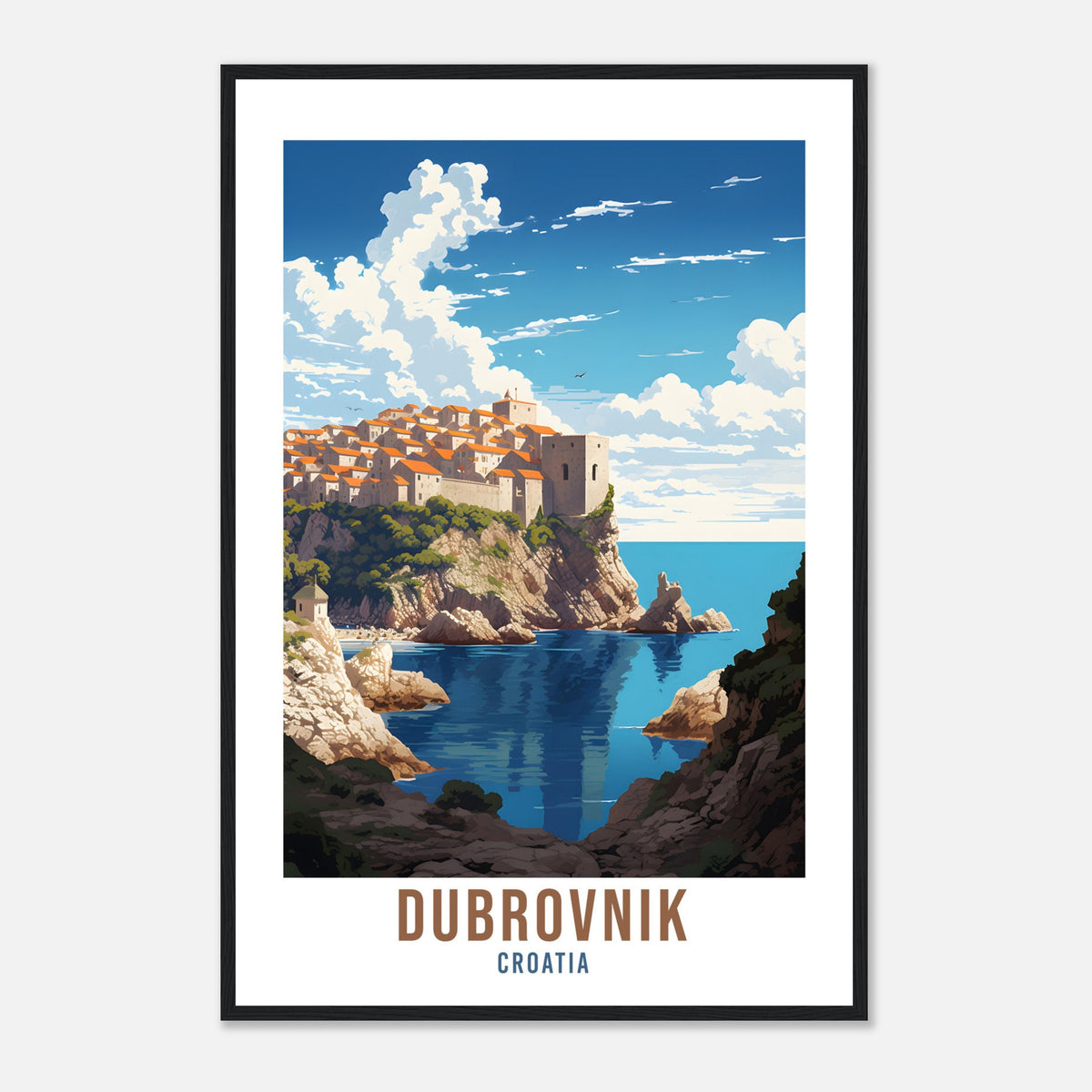 Dubrovnik Travel Print Croatia Wall Art Dubrovnik Wall Hanging Home Décor Croatia Gift Art Lovers Dubrovnik Art Lover Gift Croatia Print