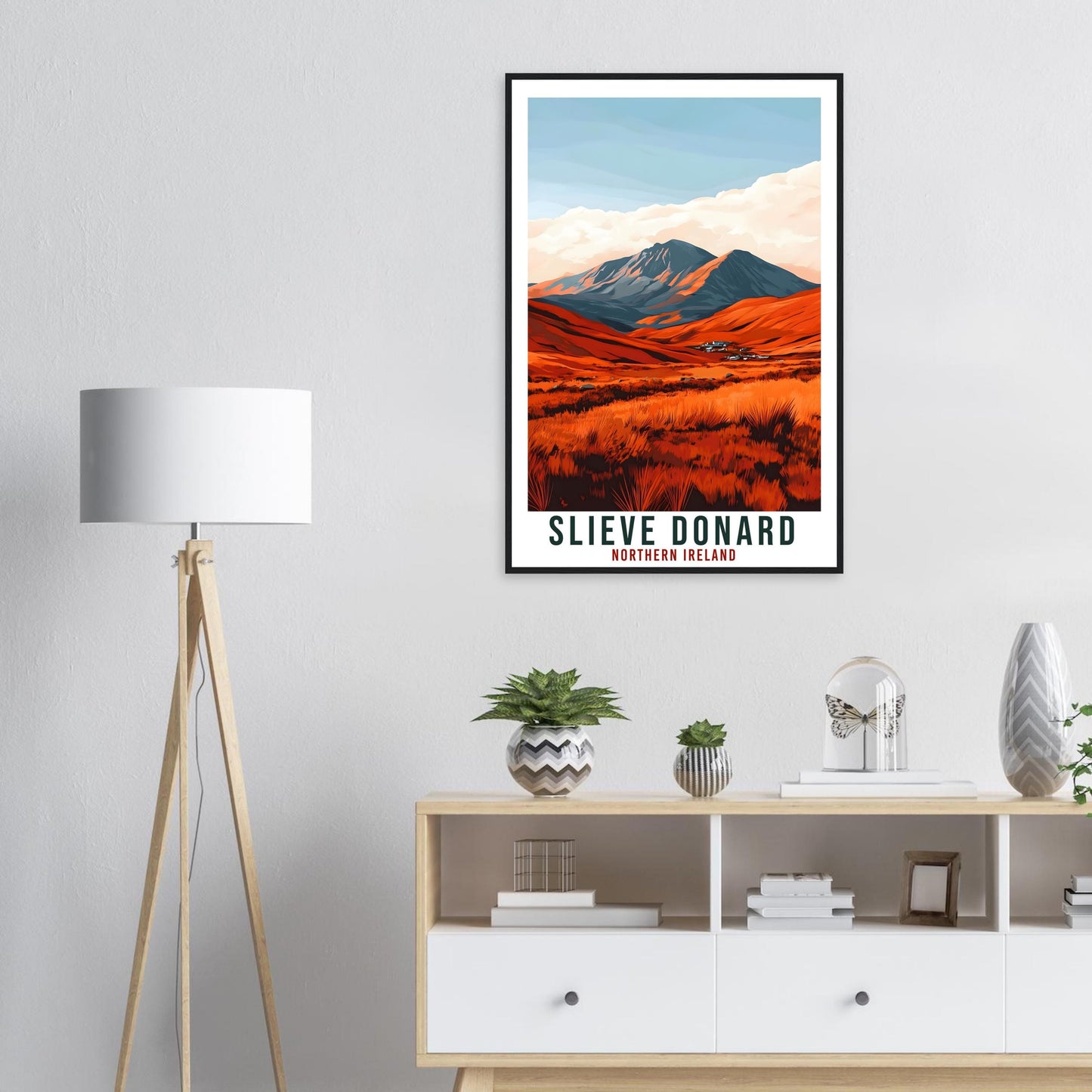 Slieve Donard Travel Print Northern Ireland Home Decor Mourne Mountains Wall Art Wall Hanging Irish Artwork Travel Poster Slieve Donard Art