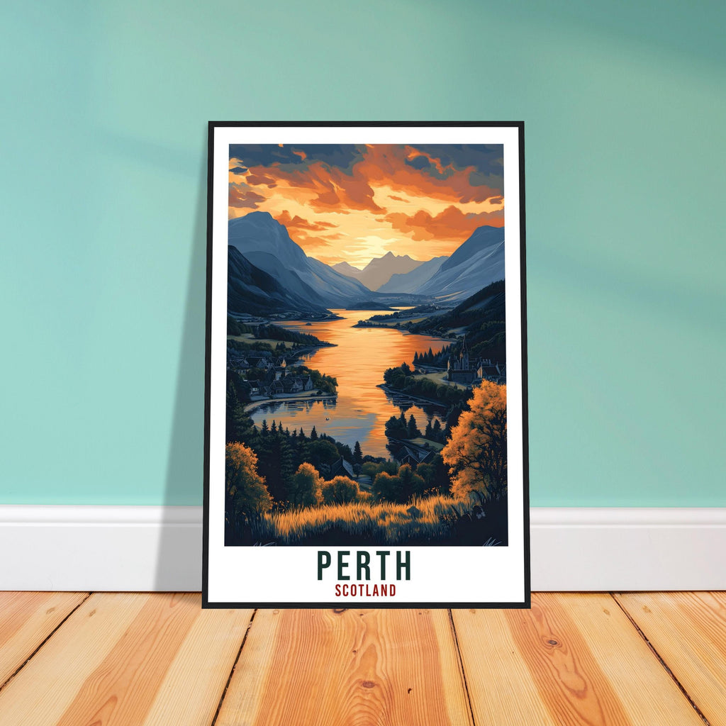 Perth Travel Print Scotland Home Decor Perth Wall Art Gift Wall Hanging Art Lover Perth Scotland Artwork Travel Poster UK Travel Art