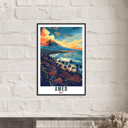 Amed Bali Travel Print Bali Wall Art Wall Hanging Home Décor Amed Gift Landmark Bali Artwork Travel Art Indonesia Amed Beach Travel Poster