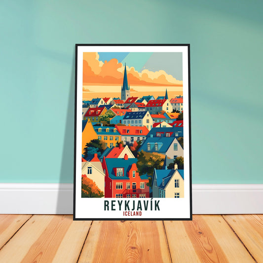 Reykjavík Iceland Travel Print Wall Art Wall Hanging Home Décor Reykjavík Gift Travel Art Iceland Artwork City Landscape Travel Poster
