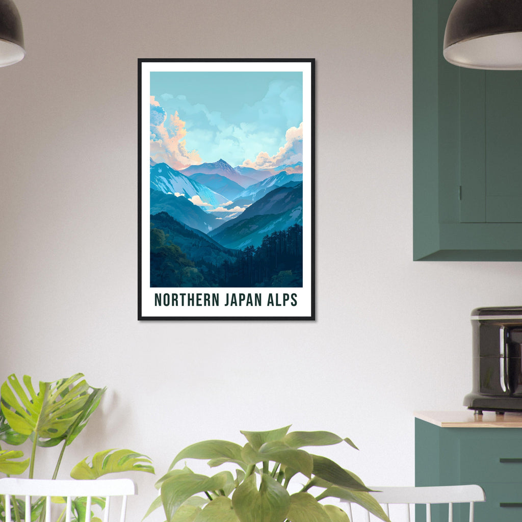 Northern Japan Alps Travel Print Home Decoration Wall Art Gift Wall Hanging Art Lover Japanese Artwork Northern Japan Alps Travel Poster