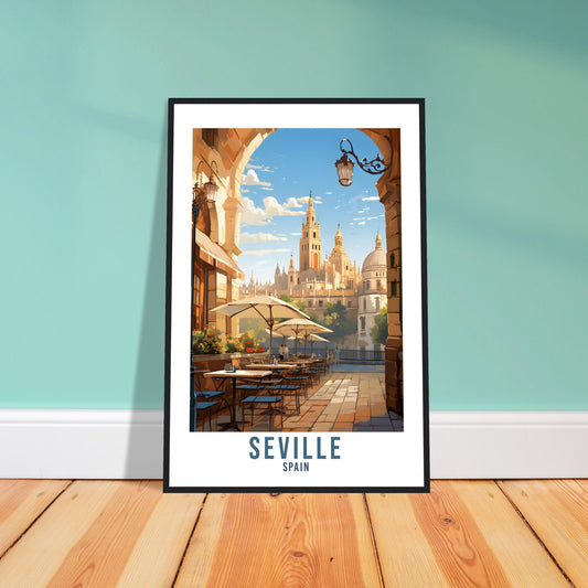 Seville Travel Poster Wall Art Seville Wall Hanging Home Décor Seville Gift Art Lovers Vintage Spain Seville Print Seville Spain Wall Art