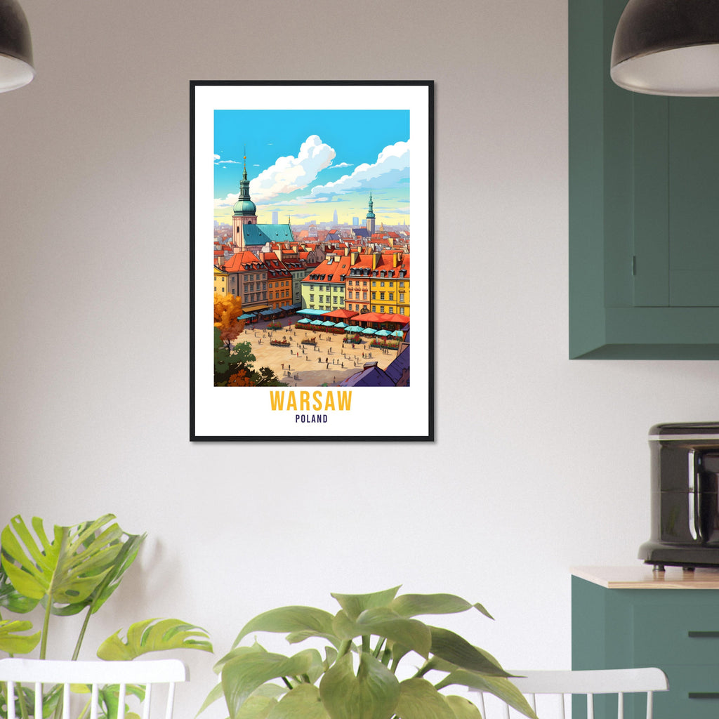 Warsaw Travel Print Wall Art Warsaw Wall Hanging Poland Gift Warsaw Holiday Print Art Print Warsaw Travel Gift Travel Poster Warsaw City Art