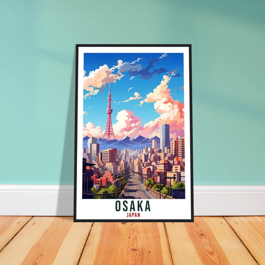 Osaka Japan Travel Print Home Decoration Osaka Wall Art Gift Wall Hanging Art Lover Japanese Artwork Japan Osaka Travel Poster City Print