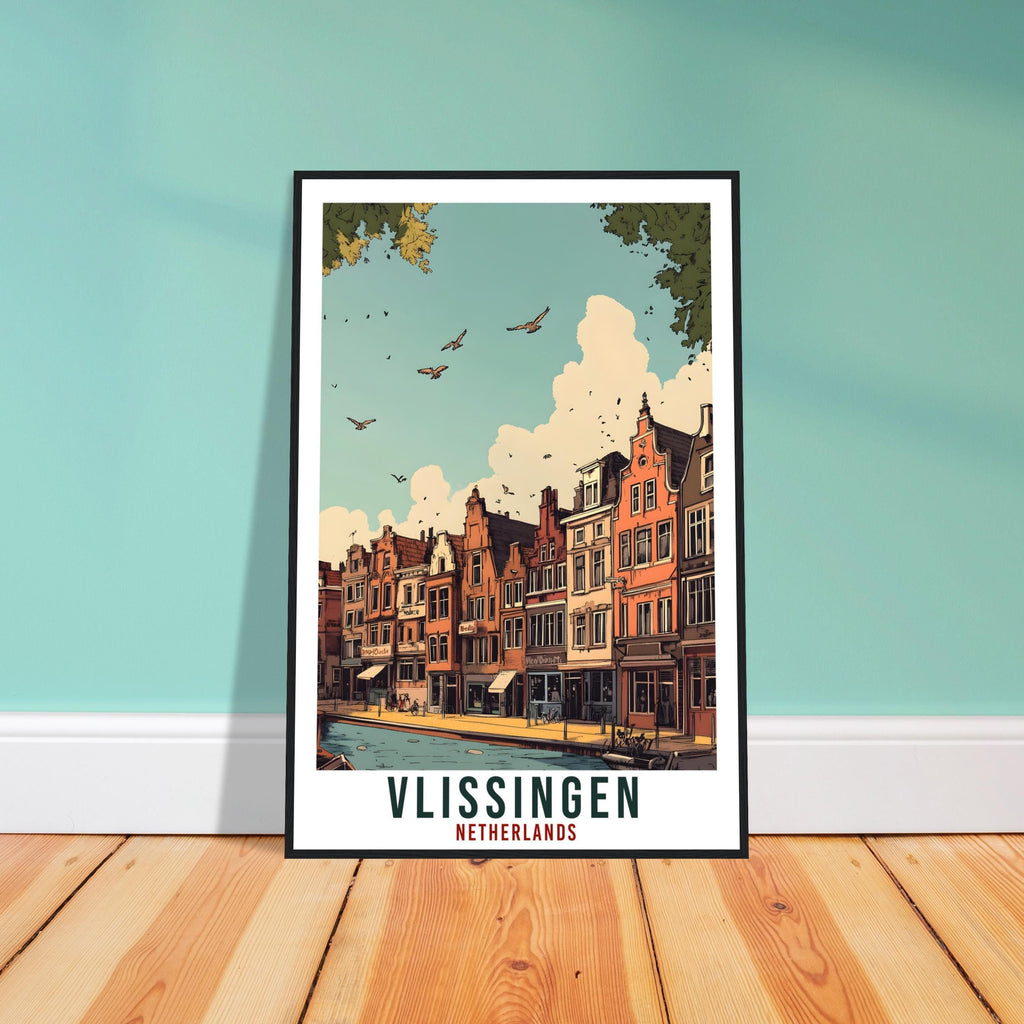 Vlissingen Travel Print Netherlands Decor Vlissingen Wall Art Gift Wall Hanging Vlissingen Dutch Artwork Travel Poster Holland Travel Art