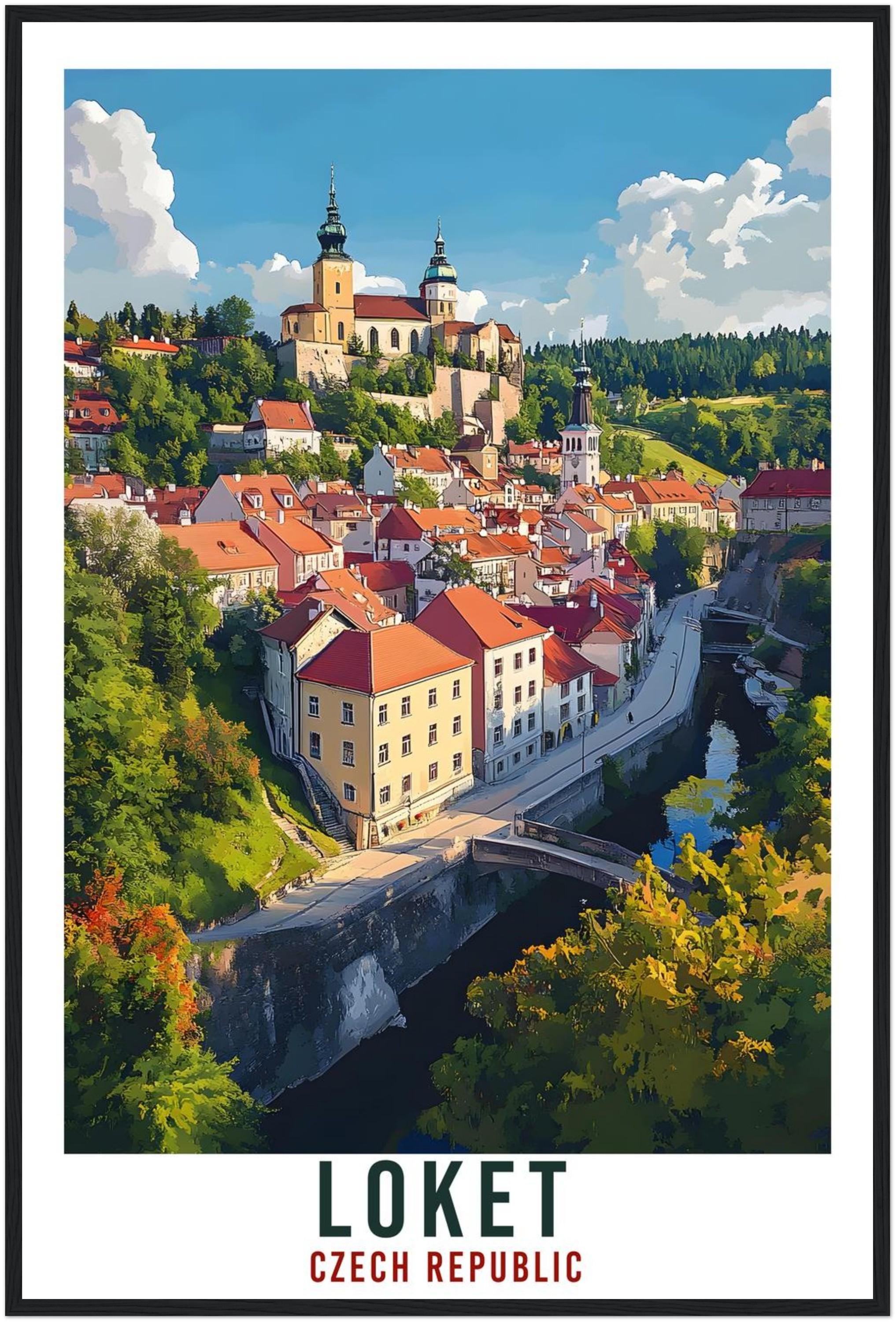 Loket Travel Print Czechia Home Decor Loket Wall Art Gift Wall Hanging Art Lover Loket Czech Republic Artwork Travel Poster Travel Artwork