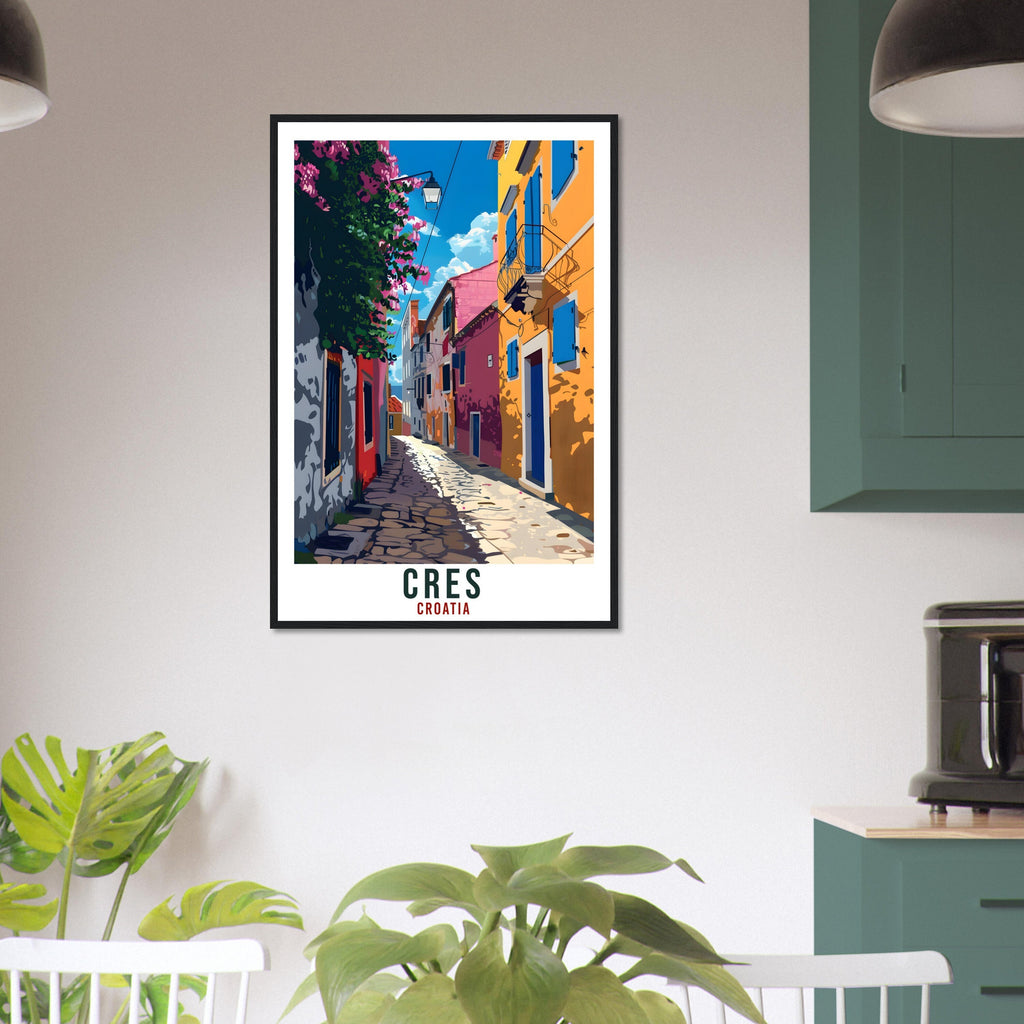 Cres Island Travel Print Croatia Wall Art Wall Hanging Home Décor Cres Gift Croatia Landmark Artwork Gift Cres Croatia Holiday Travel Poster