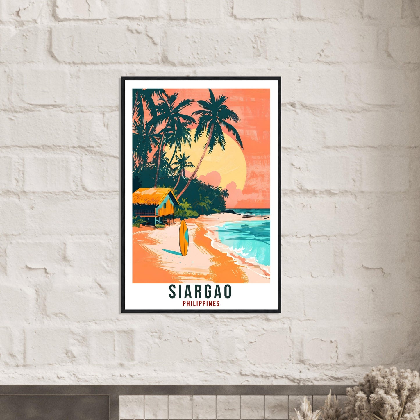 Siargao Philippines Travel Print Beach Wall Art Wall Hanging Home Décor Siargao Gift Landmark Artwork Travel Art Philippines Travel Poster