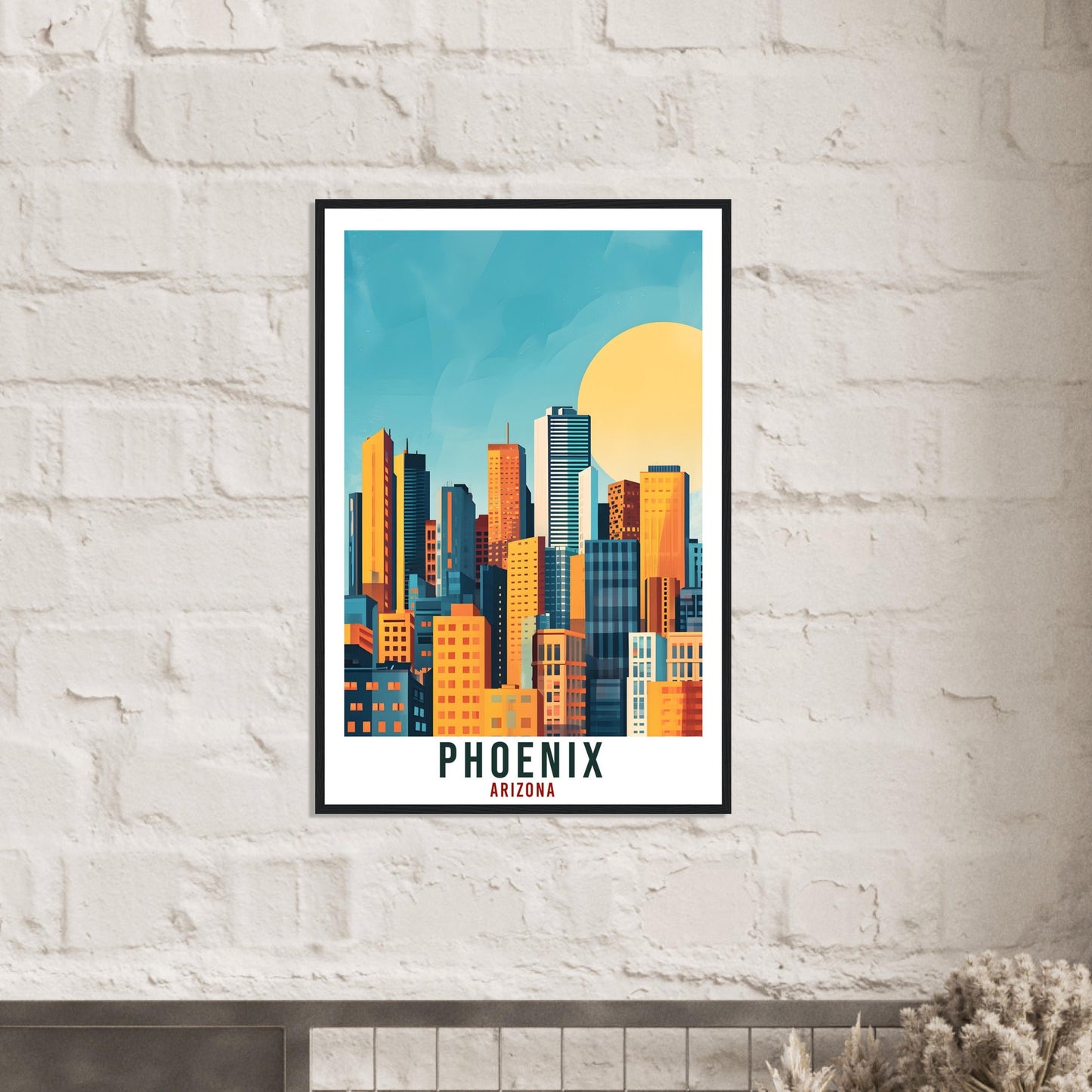 Phoenix Travel Poster Arizona Home Decoration USA City Wall Art Gift Wall Hanging Art Lover Arizona Artwork Phoenix Skyline Art Travel Print