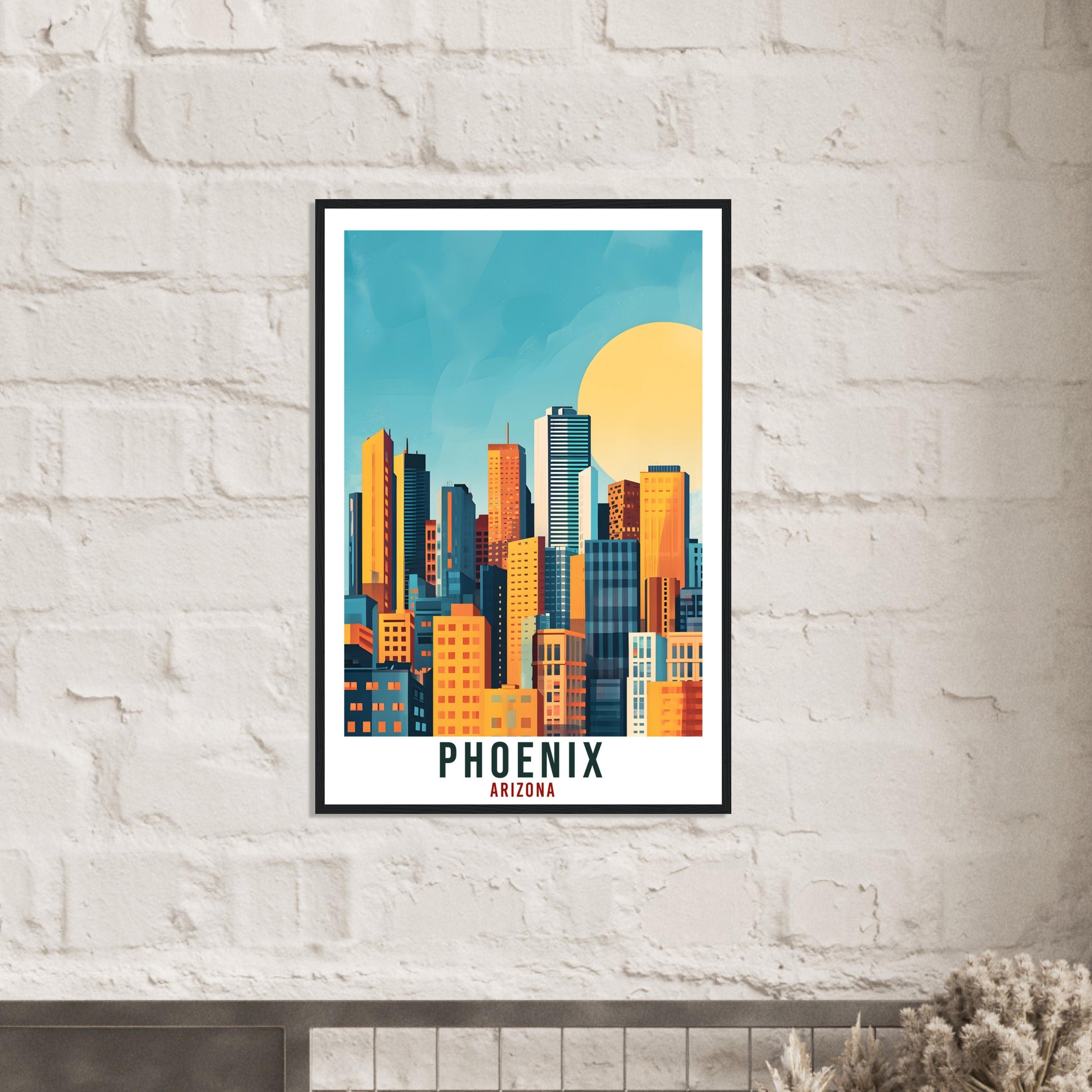 Phoenix Travel Poster Arizona Home Decoration USA City Wall Art Gift Wall Hanging Art Lover Arizona Artwork Phoenix Skyline Art Travel Print