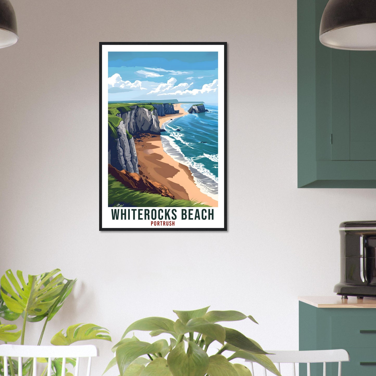 Whiterocks Beach Travel Print Portrush Wall Art Wall Hanging Décor Whiterocks Beach Gift Art Lovers Gift Artwork Portrush Travel Poster