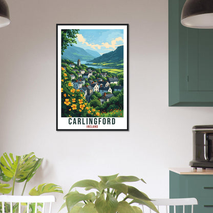 Carlingford Travel Print Ireland Home Decoration Ireland Wall Art Gift Wall Hanging Art Lover Irish Artwork Carlingford Irish Travel Poster