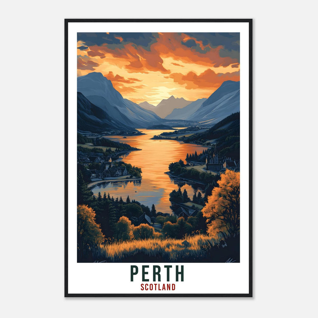 Perth Travel Print Scotland Home Decor Perth Wall Art Gift Wall Hanging Art Lover Perth Scotland Artwork Travel Poster UK Travel Art