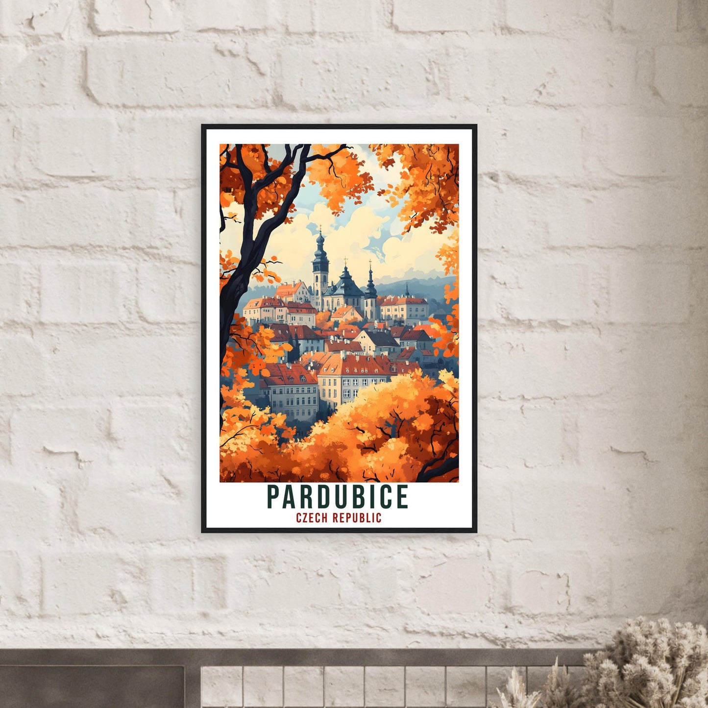 Pardubice Travel Print Czech Republic Home Decor Pardubice Wall Art Gift Wall Hanging Art Lover Pardubice Czechia Artwork Travel Poster Art