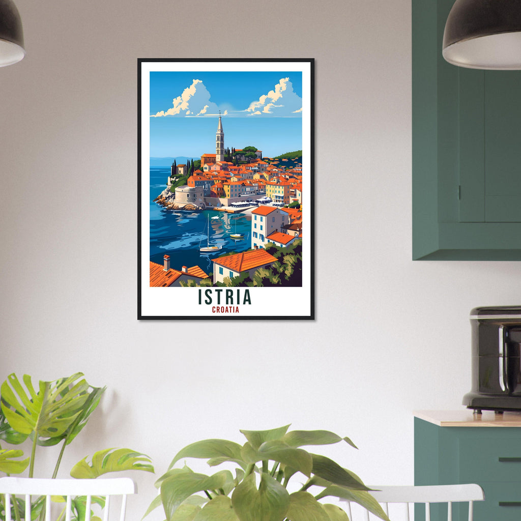 Istria Travel Print Croatia Wall Art Wall Hanging Home Décor Istria Gift Croatian Landmark Artwork Gift Istria Croatia Holiday Travel Poster