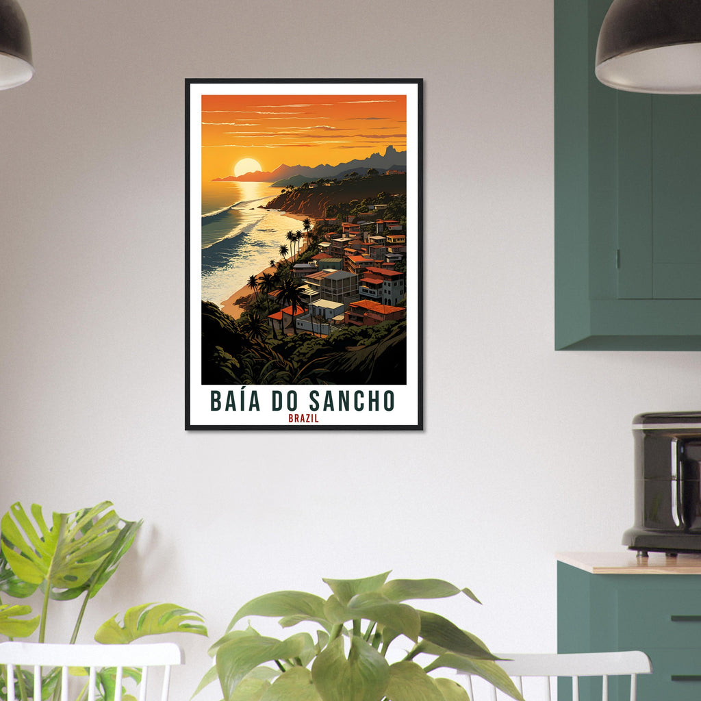 Baía Do Sancho Travel Print Wall Art Baía Do Sancho Brazil Wall Hanging Artwork Art Gift Baía Do Sancho Travel Poster Brazil Art Lovers Gift