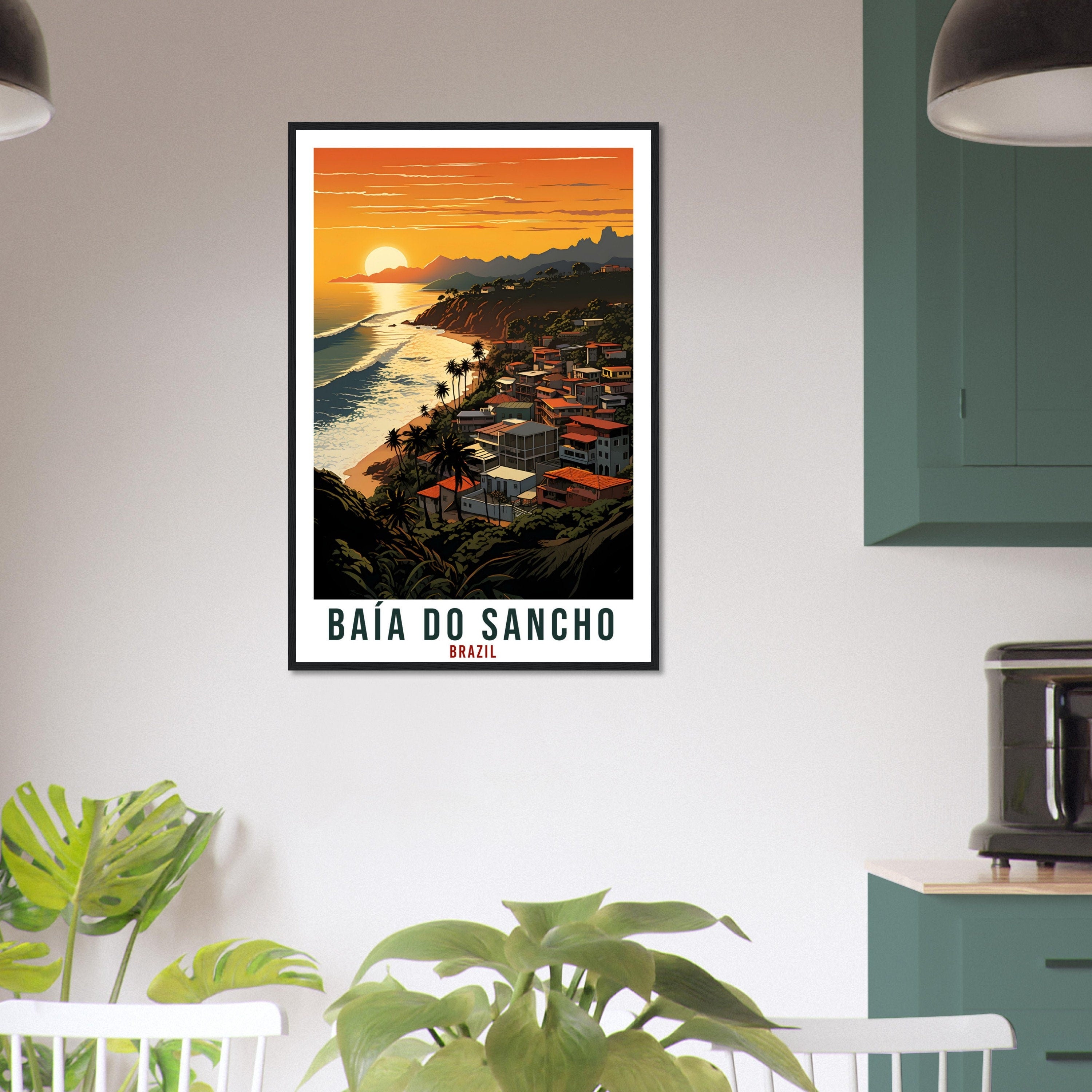 Baía Do Sancho Travel Print Wall Art Baía Do Sancho Brazil Wall Hanging Artwork Art Gift Baía Do Sancho Travel Poster Brazil Art Lovers Gift