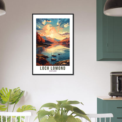 Loch Lomond Travel Print Scotland Home Decor Loch Lomond UK Nature Wall Art Loch Lomond Artwork Gift UK Coast Scottish Travel Poster