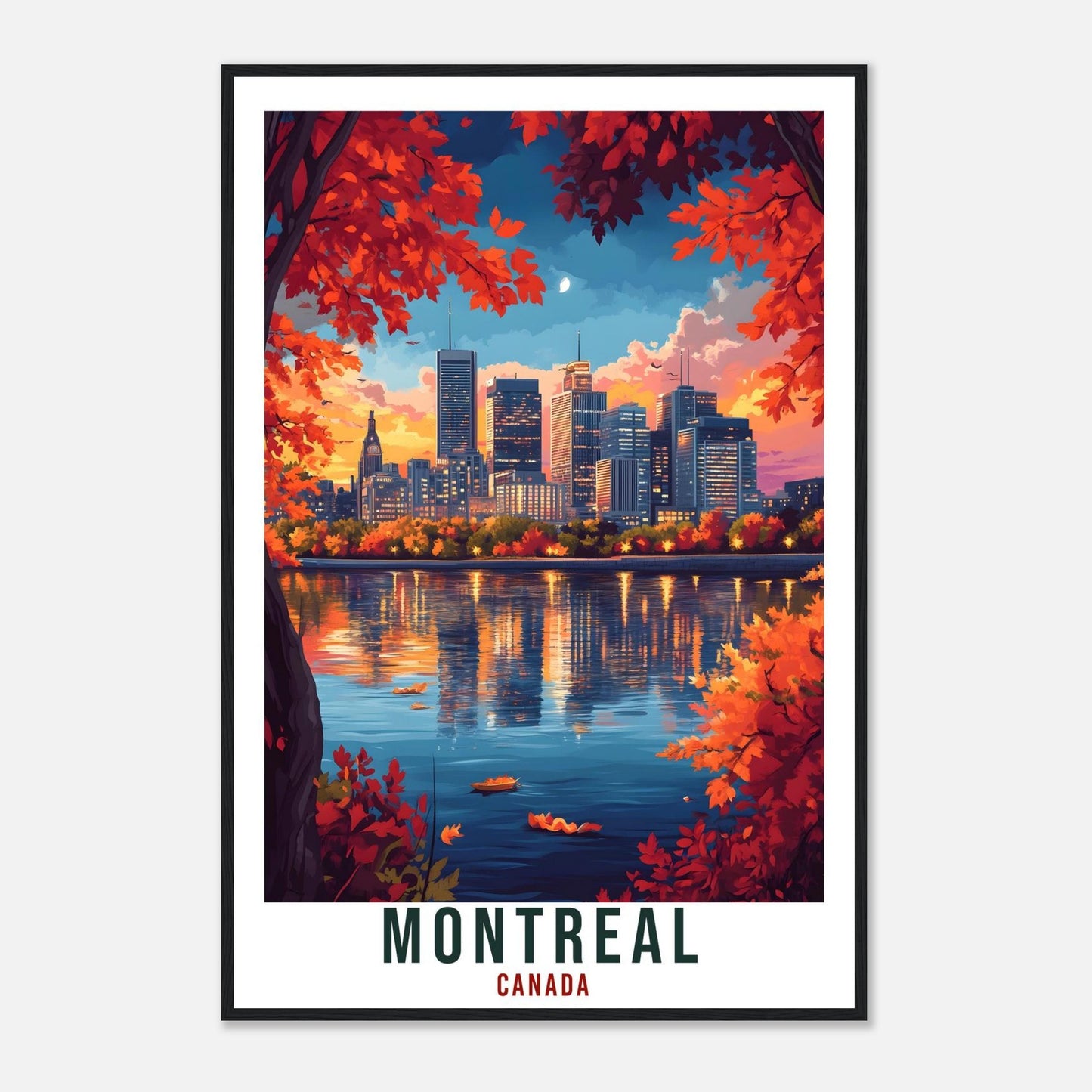 Montreal Travel Print Canada Home Decor Montreal Wall Art Gift Wall Hanging Art Lover Montreal Canadian Artwork Travel Poster Quebec Artwork