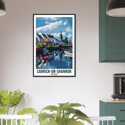 Carrick-On-Shannon Travel Print Ireland Wall Art Wall Hanging Home Décor Gift Art Lovers Irish Leitrim Artwork Gift Ireland Travel Poster