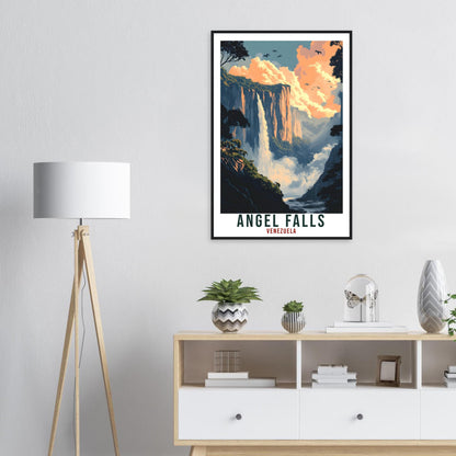 Angel Falls Travel Print Venezuela Home Decor Wall Art Gift Wall Hanging Art Lover Angel Falls Venezuelan Artwork Travel Poster Travel Art