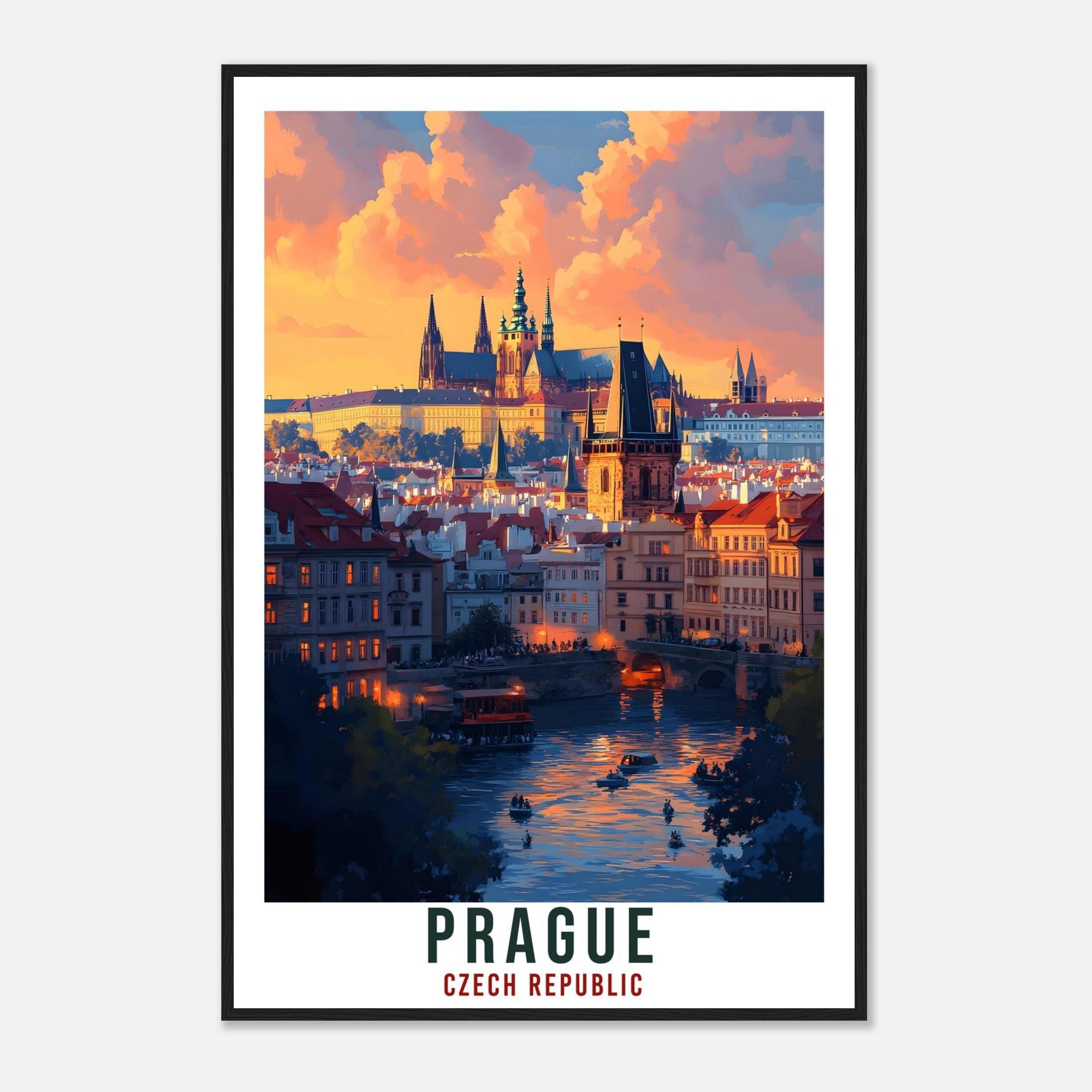 Prague Travel Print Czechia Home Decor Prague Wall Art Gift Wall Hanging Art Lover Prague Czech Republic Artwork Travel Poster Travel Art