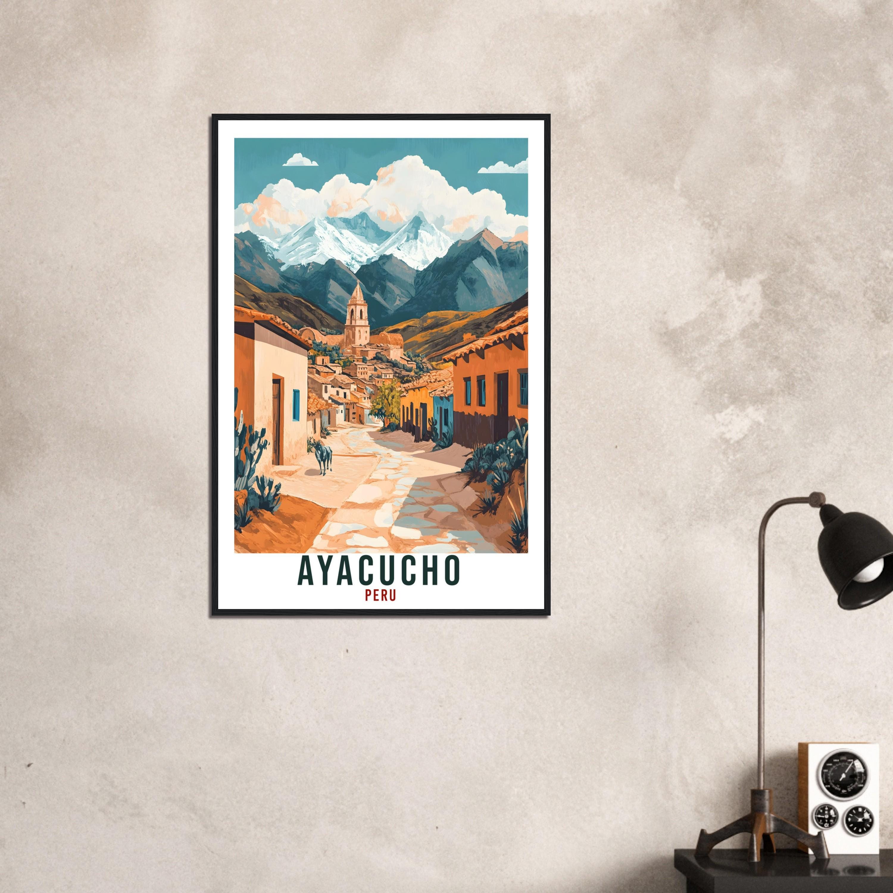 Ayacucho Travel Print Peru Home Decor Ayacucho Wall Art Gift Wall Hanging Art Lover Ayacucho Peruvian Artwork Travel Poster Travel Art