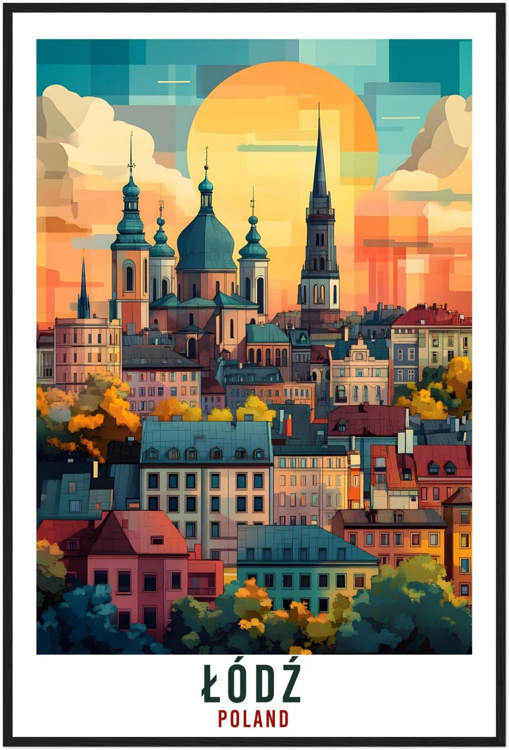 Łódź Travel Print Poland Home Decor Łódź Wall Art Gift Wall Hanging Art Lover Łódź Polish Artwork Travel Poster Poland Travel Art Poster