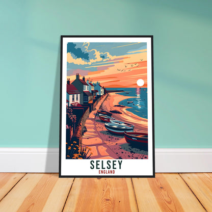 Selsey Travel Print Wall Art Selsey Wall Hanging Home Living Décor Selsey Gift Art Lovers Gift UK Artwork Gift Print England Travel Poster