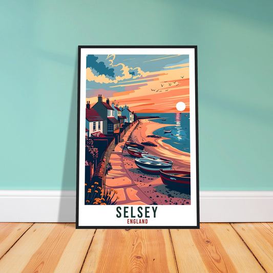 Selsey Travel Print Wall Art Selsey Wall Hanging Home Living Décor Selsey Gift Art Lovers Gift UK Artwork Gift Print England Travel Poster
