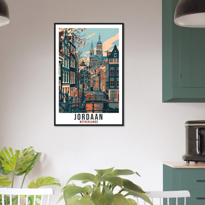Jordaan Travel Print Amsterdam Holland Wall Art Wall Hanging Home Décor Gift Art Lover Gift Dutch Artwork Gift The Netherlands Travel Poster