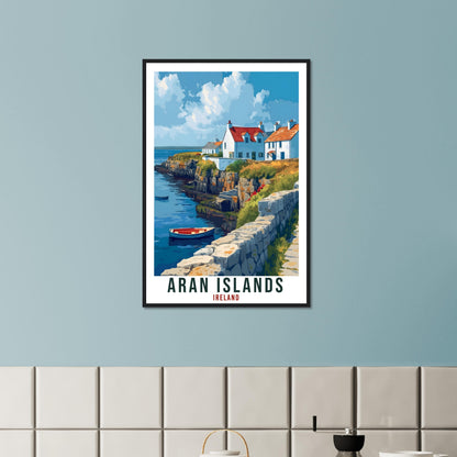 Aran Islands Travel Print Ireland Home Decoration Ireland Wall Art Gift Wall Hanging Art Lover Irish Artwork Aran Islands Travel Poster