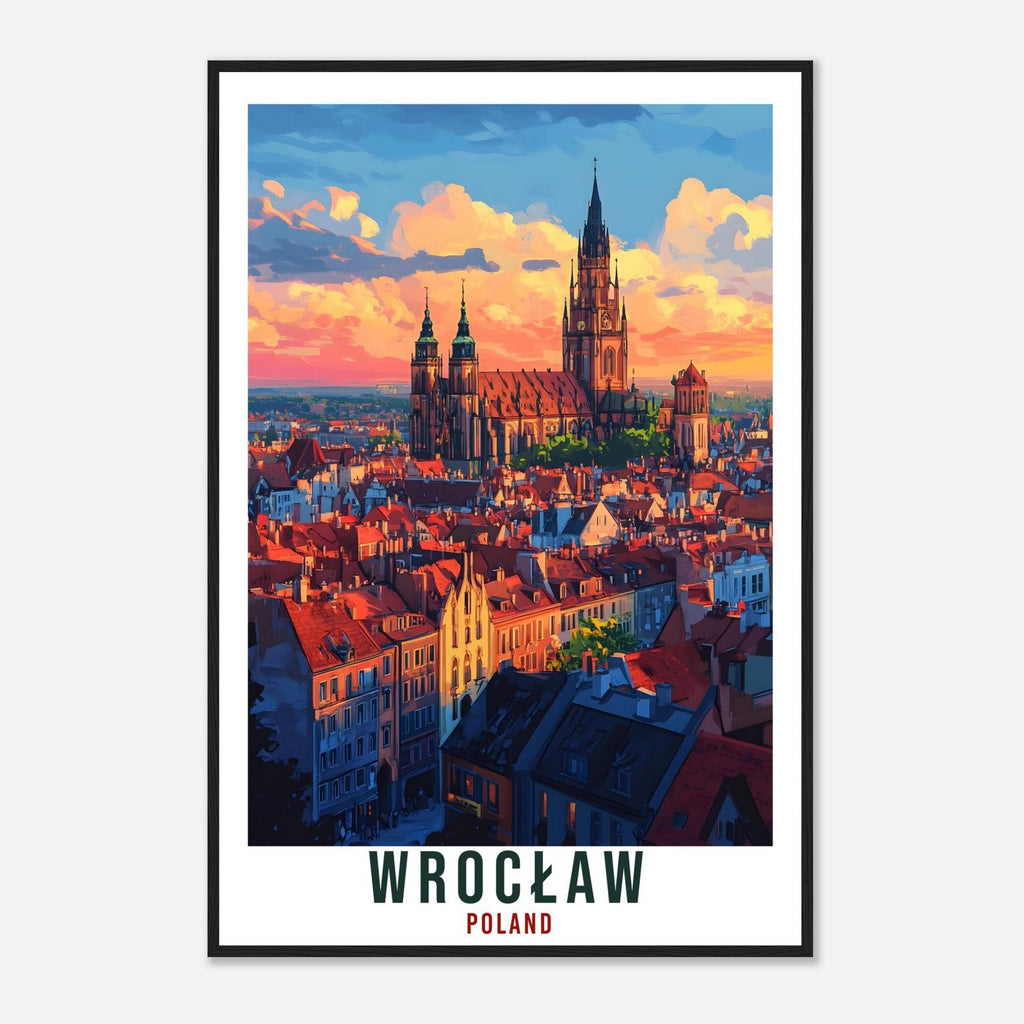 Wrocław Travel Print Poland Home Decor Wrocław Wall Art Gift Wall Hanging Art Lover Wrocław Polish Artwork Travel Poster Poland Travel Art