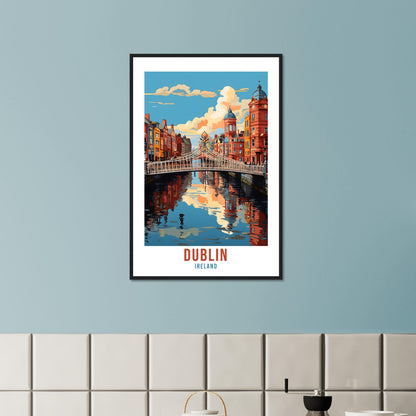 Dublin Ireland Travel Print Wall Art Dublin Wall Hanging Home Décor Dublin Gift Art Lovers Irish Art Lover Gift Liffey Print Dublin City