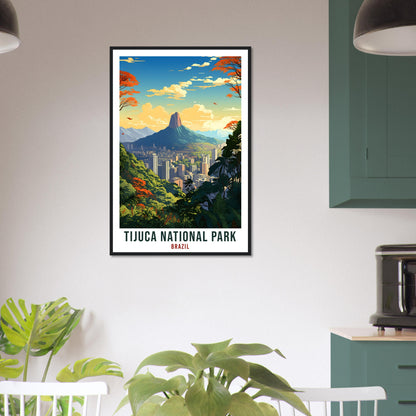 Tijuca National Park Travel Print Wall Art Tijuca National Park Brazil Wall Hanging Artwork Art Gifts Tijuca Travel Poster Brazil Art Lovers