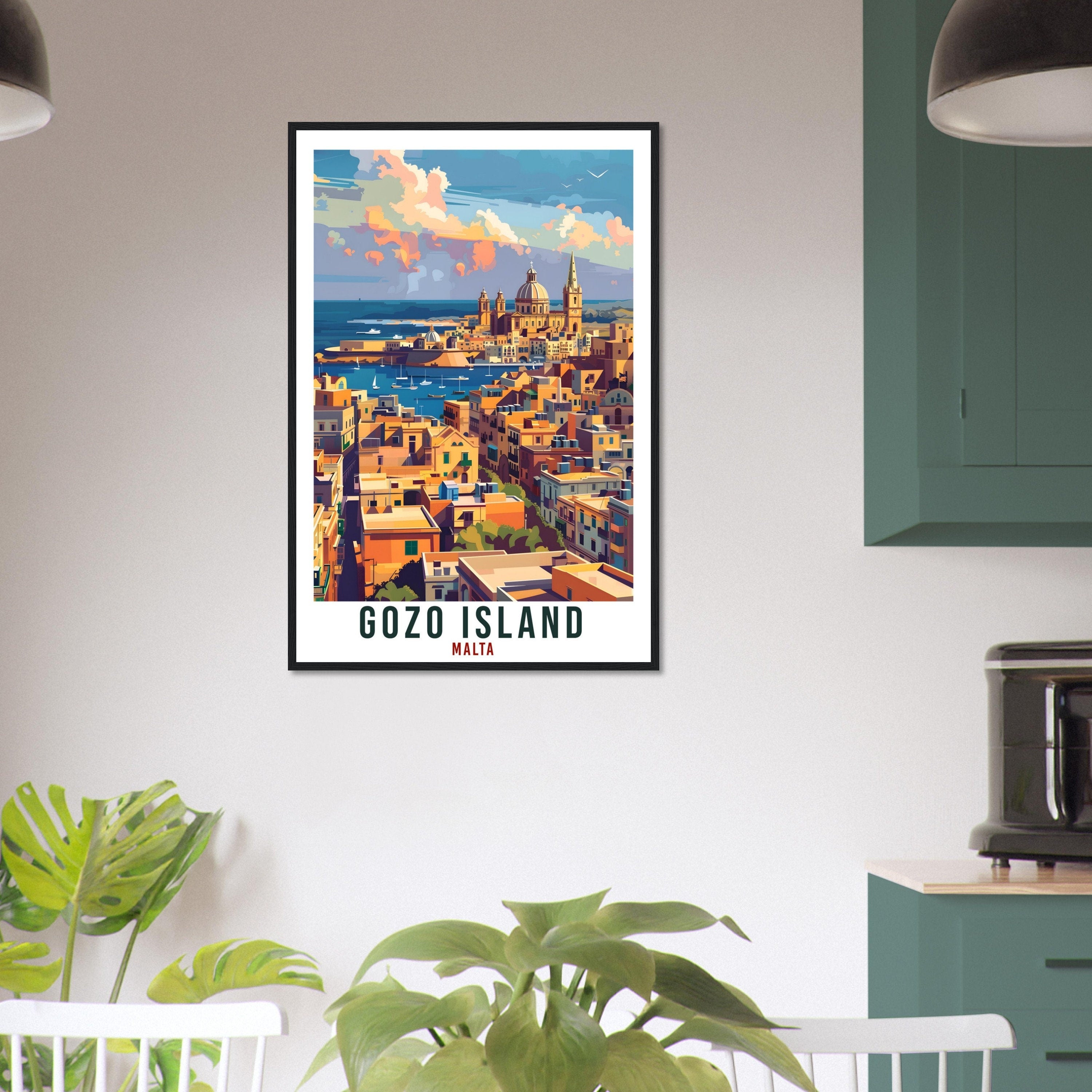 Gozo Island Travel Print Malta Wall Art Wall Hanging Home Living Décor Gozo Gift Art Lovers Gift Malta Artwork Gift Gozo Malta Travel Poster