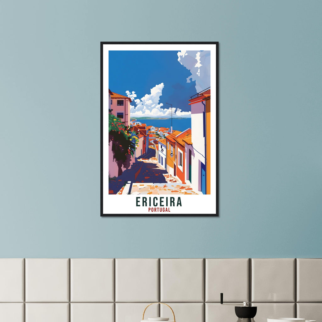 Ericeira Travel Print Portugal Wall Art Wall Hanging Home Décor Ericeira Gift Portugal Landmark Artwork Gift Portugal Holiday Travel Poster