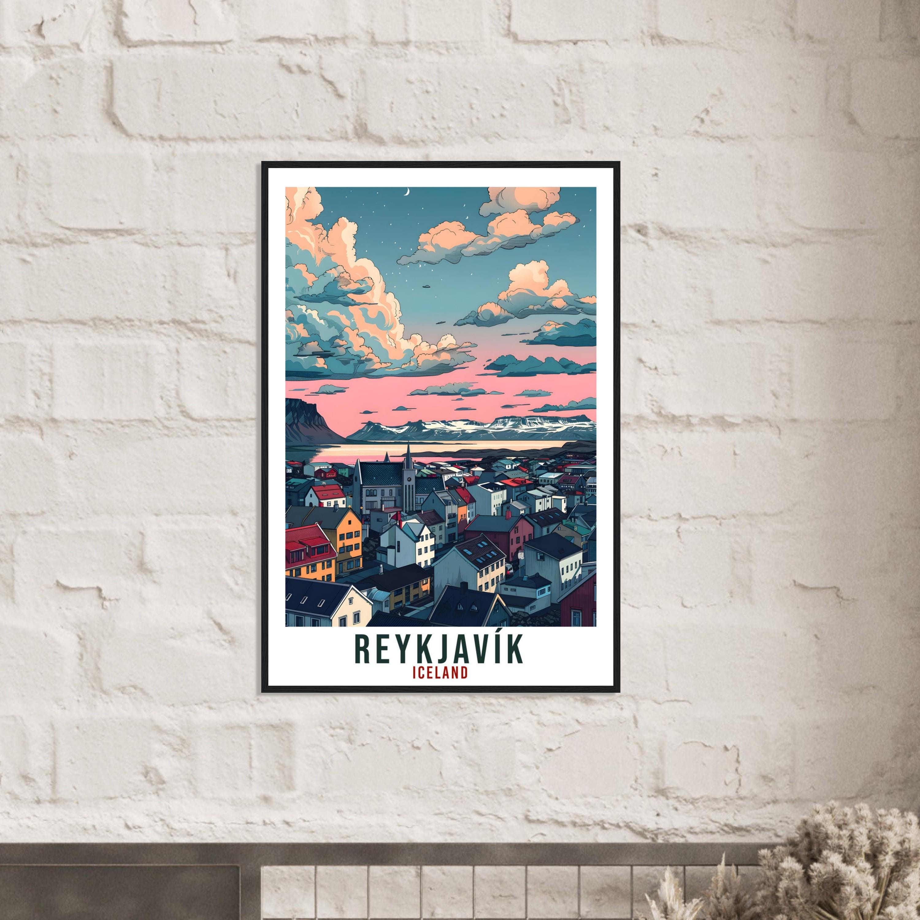 Reykjavík Iceland Travel Print Wall Art Wall Hanging Home Décor Reykjavík City Gift Travel Art Iceland Artwork Landscape Travel Poster