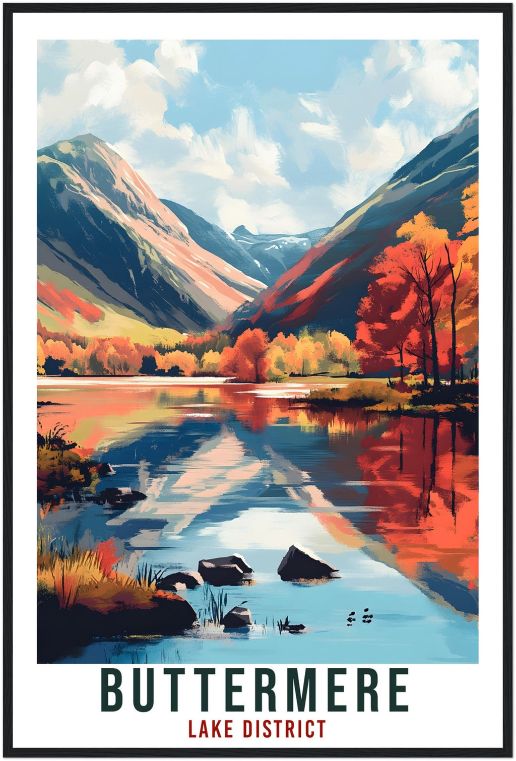 Buttermere Travel Print Lake District Decor Buttermere Wall Art Wall Hanging Art Lover Lake District Artwork Travel Poster Cumbria Travel