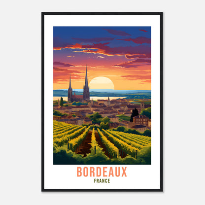 Bordeaux France Travel Poster Wall Art Bordeaux Wall Hanging Home Décor France Gift Art Lovers Vineyard Art Lover Gift Bordeaux France Print