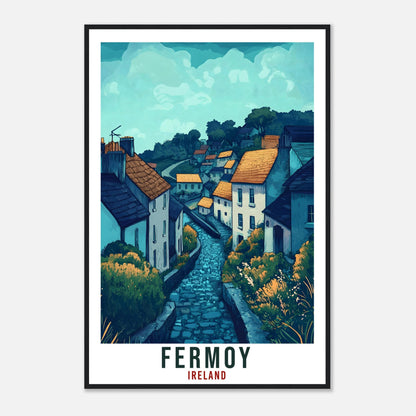 Fermoy Travel Print Ireland Home Decor Fermoy Wall Art Gift Wall Hanging Art Lover Cork Irish Artwork Travel Poster Ireland Travel Art